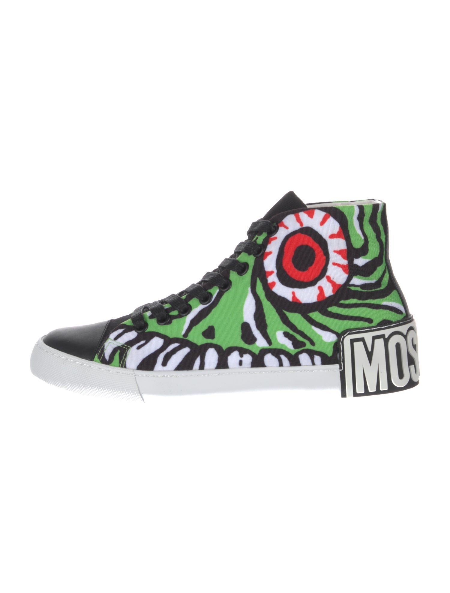 Moschino Couture Leather Printed Sneakers w/ Tags