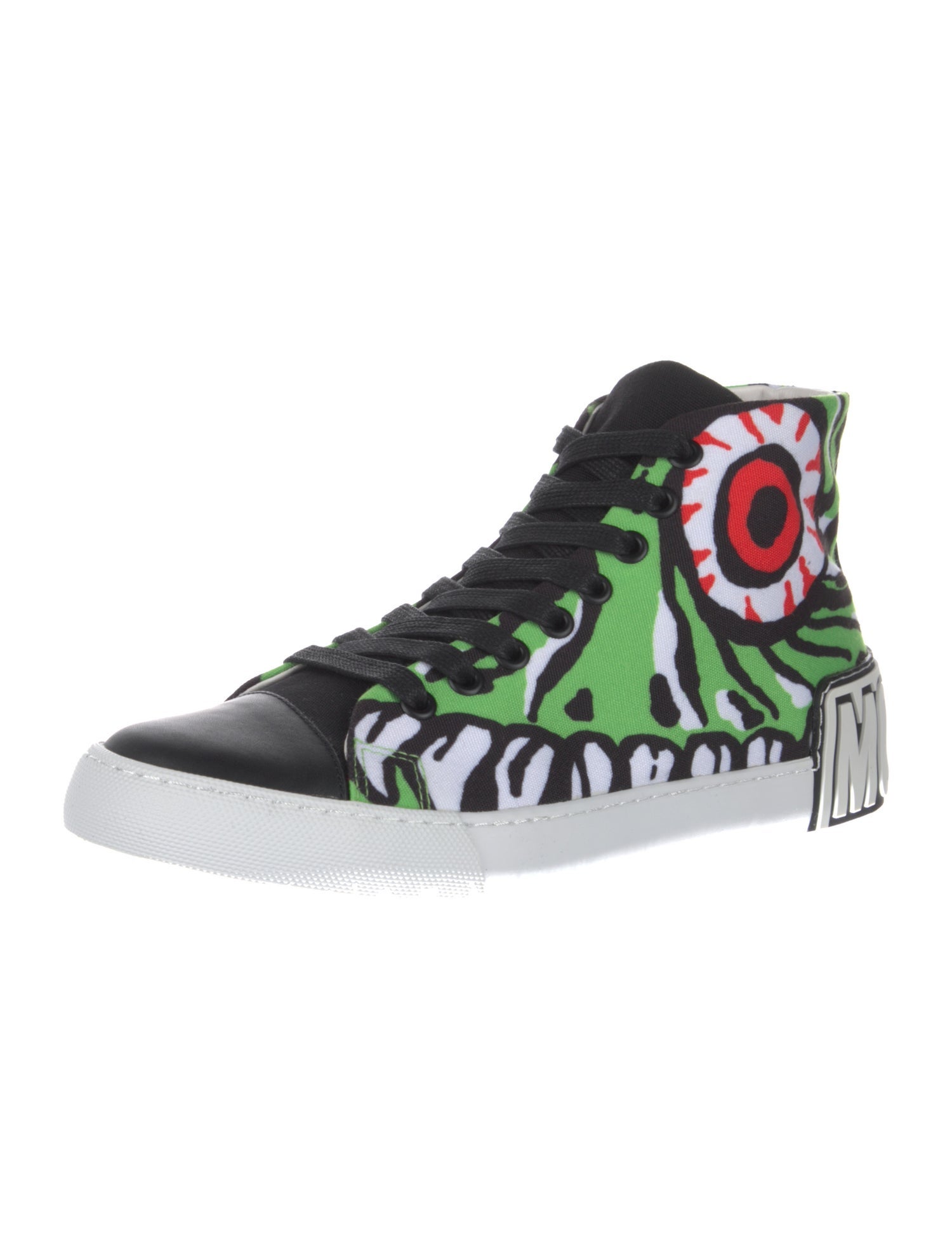 Moschino Couture Leather Printed Sneakers w/ Tags