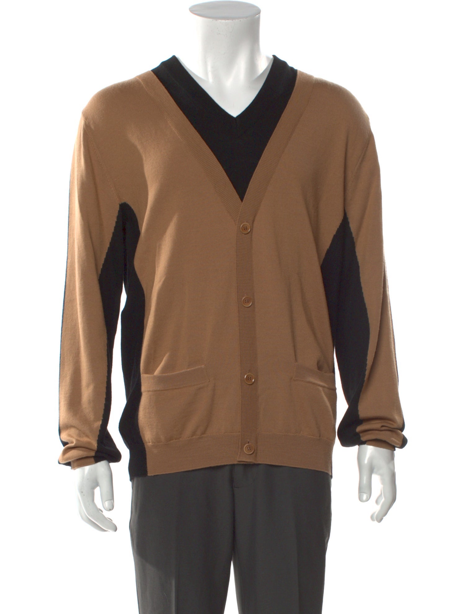 Moschino Couture Virgin Wool V-Neck Cardigan
