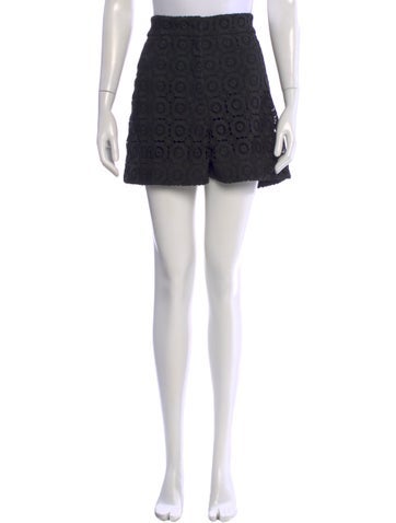 Pre-owned Moschino Floral Print Mini Shorts In Blue