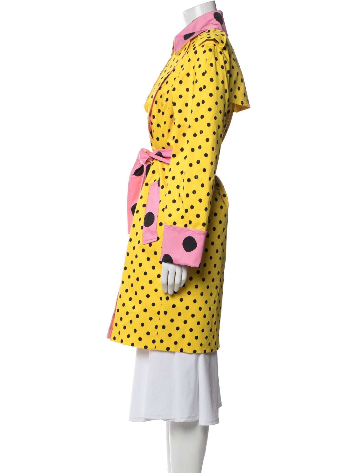 Moschino Couture Polka Dot Print Trench Coat