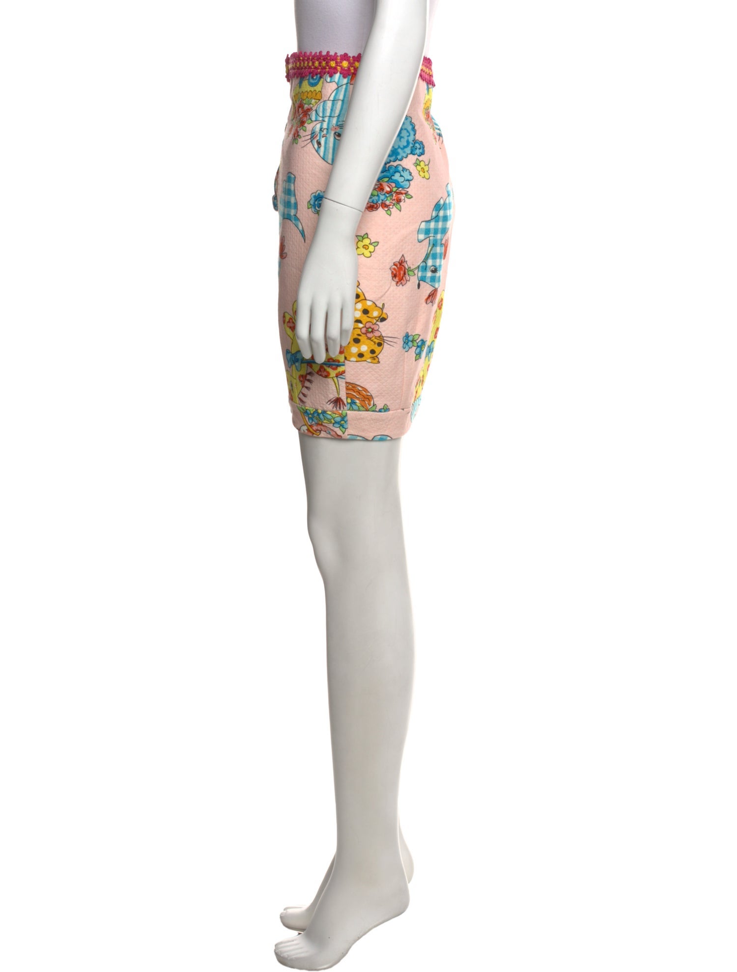 Moschino Couture Graphic Print Mini Skirt
