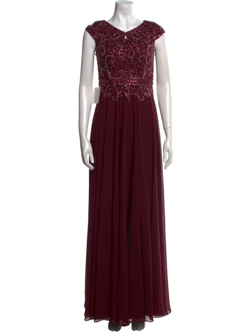 MARSONI V-Neck Long Dress