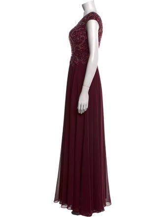 MARSONI V-Neck Long Dress