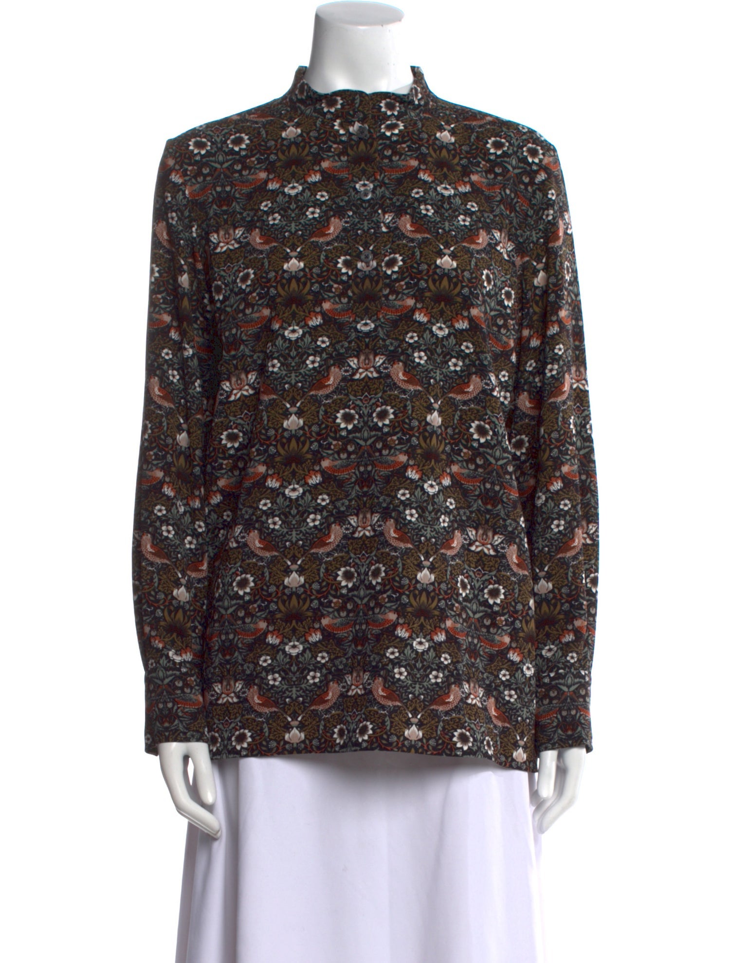 Marc by Marc Jacobs Floral Print Mock Neck Blouse