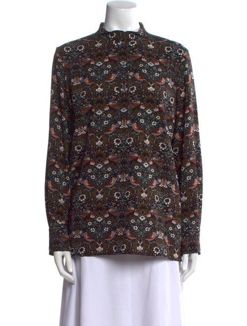 Marc by Marc Jacobs Floral Print Mock Neck Blouse