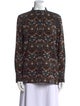 Marc by Marc Jacobs Floral Print Mock Neck Blouse