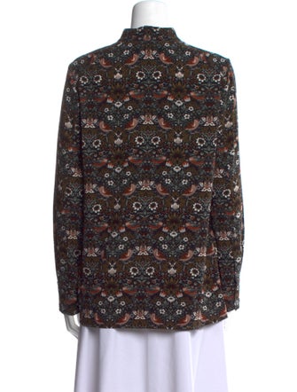 Marc by Marc Jacobs Floral Print Mock Neck Blouse