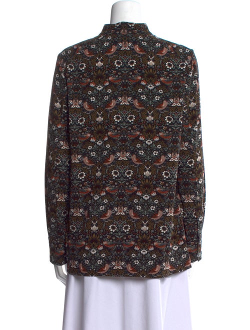 Marc by Marc Jacobs Floral Print Mock Neck Blouse