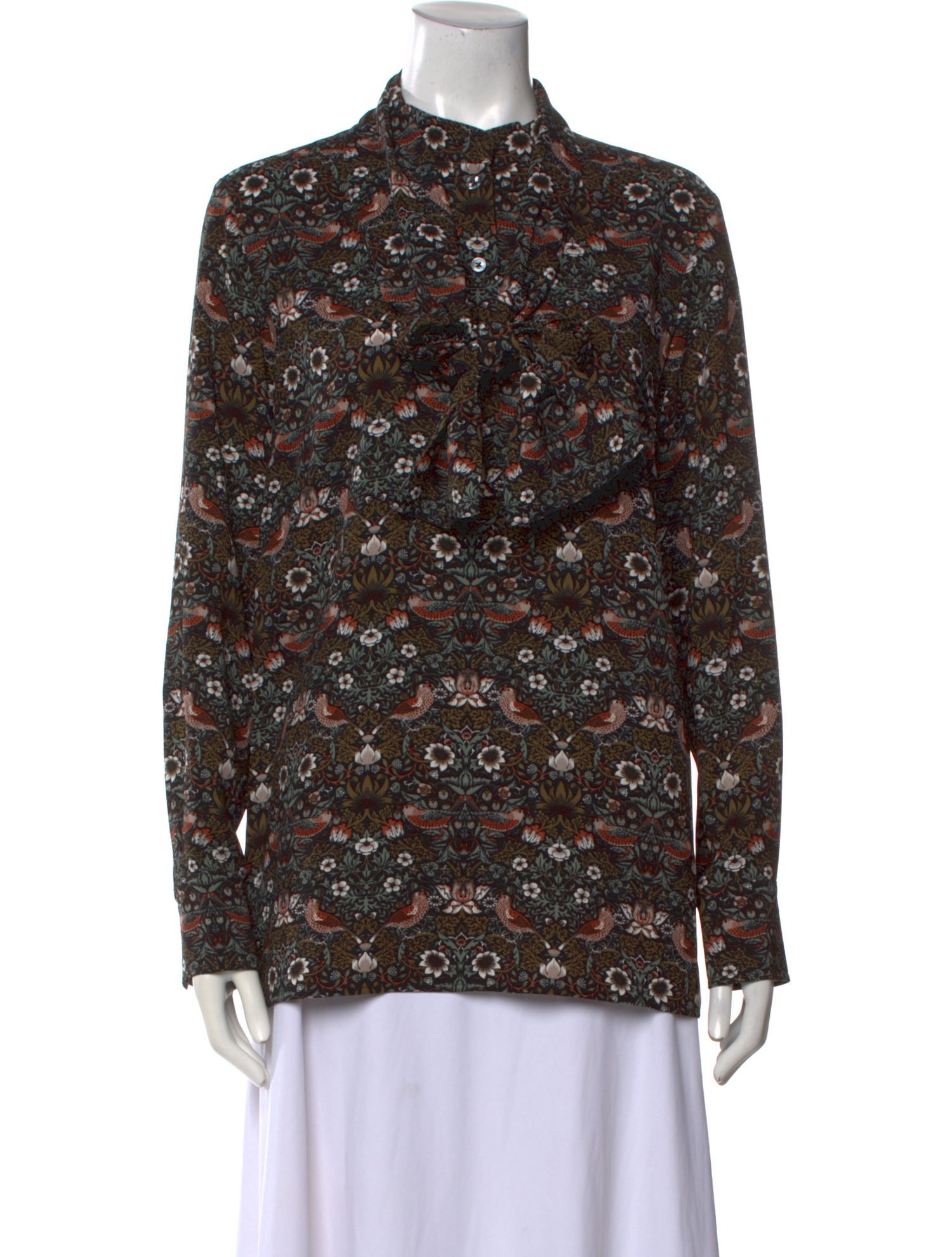 Marc by Marc Jacobs Floral Print Mock Neck Blouse