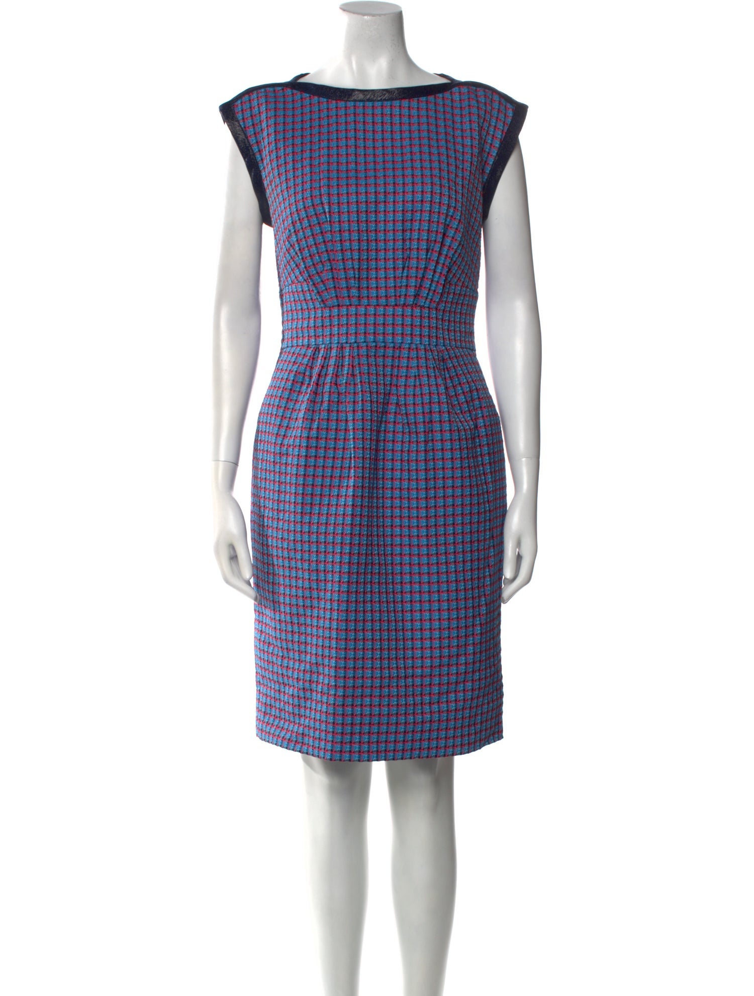 Marc by Marc Jacobs Plaid Print Knee-Length Dress