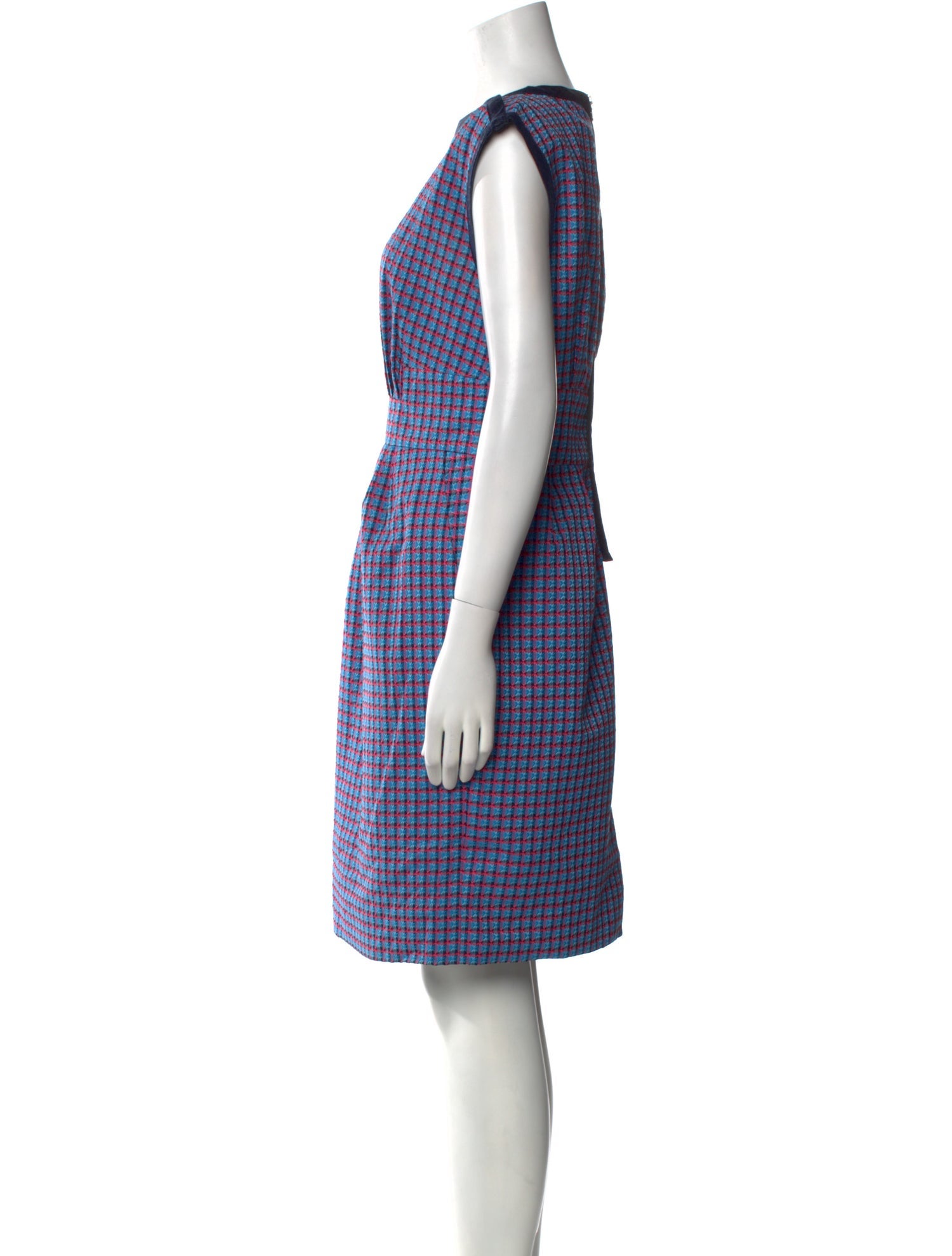 Marc by Marc Jacobs Plaid Print Knee-Length Dress