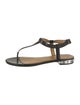Marc by Marc Jacobs Leather Studded Accents T-Strap Sandals