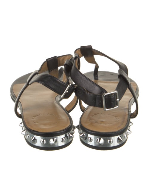 Marc by Marc Jacobs Leather Studded Accents T-Strap Sandals
