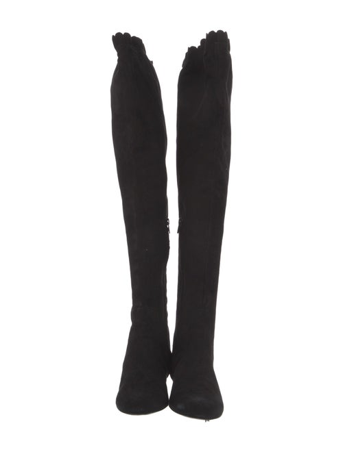 Marc by Marc Jacobs Suede Scalloped Accent Boots