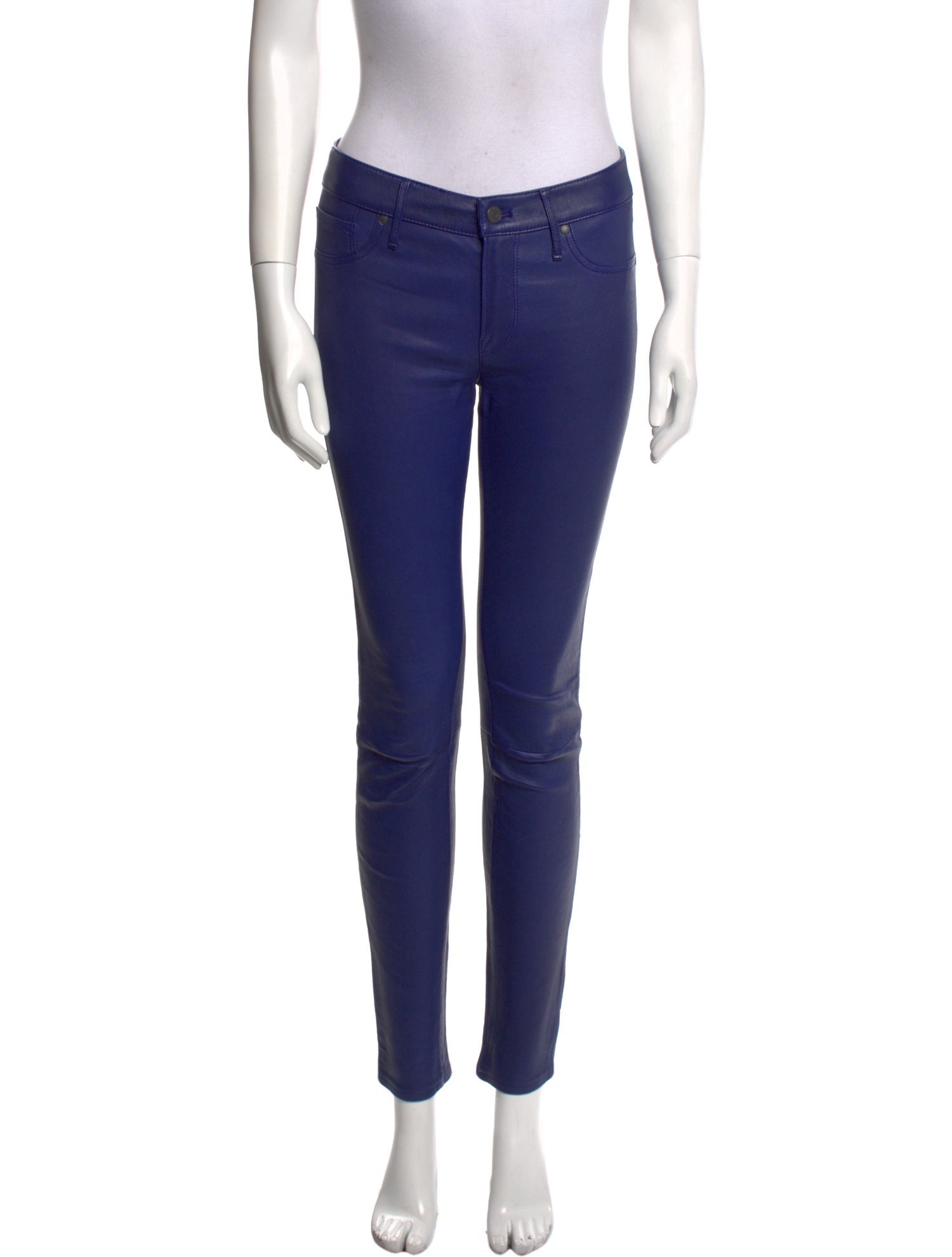 Marc by Marc Jacobs Lamb Leather Skinny Leg Pants