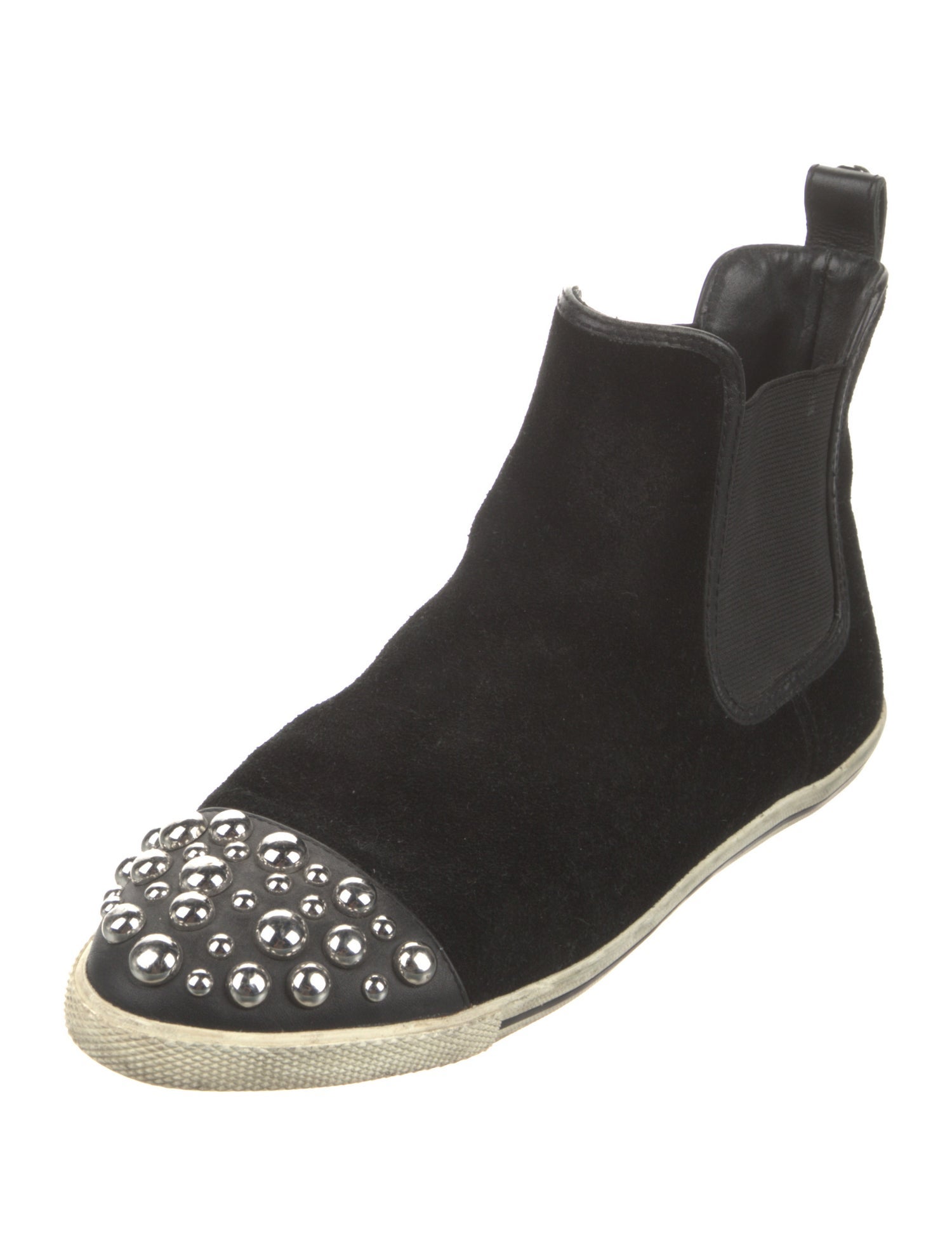 Marc by Marc Jacobs Suede Studded Accents Sock Sneakers