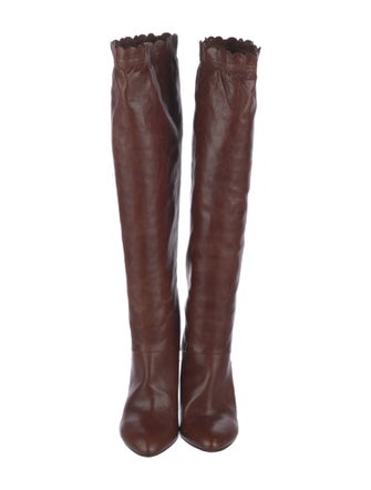 Marc by Marc Jacobs Leather Scalloped Accent Boots