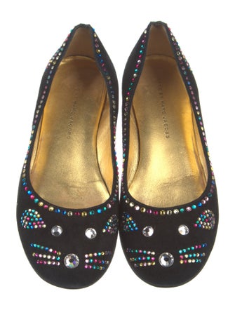 Marc by Marc Jacobs Patent Leather Crystal Embellishments Flats