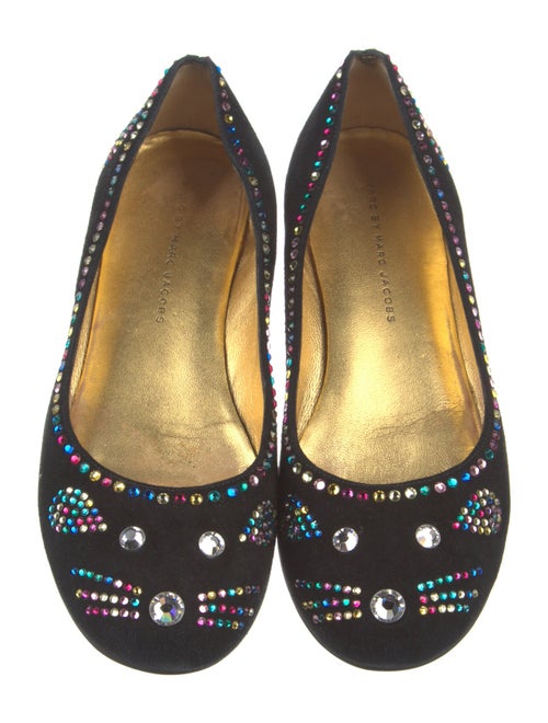 Marc by Marc Jacobs Patent Leather Crystal Embellishments Flats