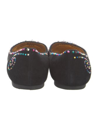 Marc by Marc Jacobs Patent Leather Crystal Embellishments Flats