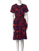 Marc by Marc Jacobs Floral Print Knee-Length Dress