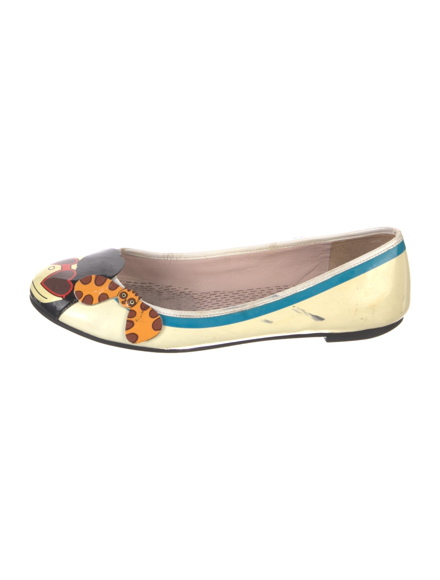 Marc by Marc Jacobs Patent Leather Colorblock Pattern Ballet Flats
