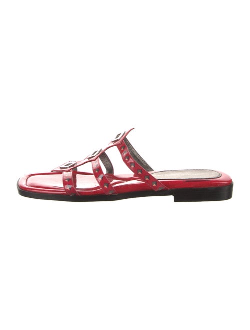 Marc by Marc Jacobs Patent Leather Printed Slides