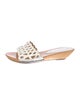 Marc by Marc Jacobs Leather Lasercut Accents Slides