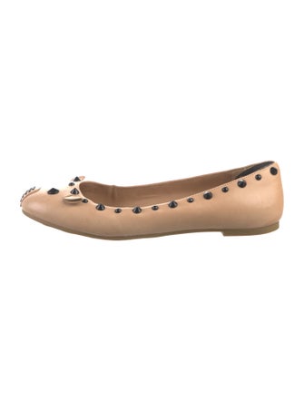 Marc by Marc Jacobs Leather Studded Accents Ballet Flats