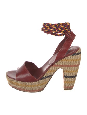 Marc by Marc Jacobs Leather Striped Espadrilles