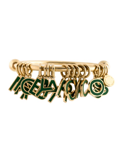 Marc by Marc Jacobs Enamel Logo Charm Bangle Bracelet