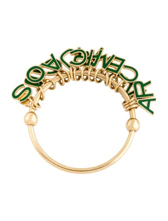 Marc by Marc Jacobs Enamel Logo Charm Bangle Bracelet