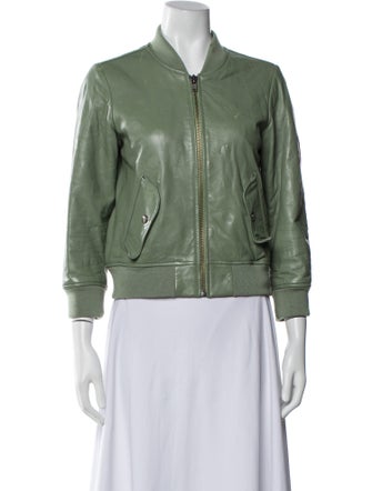 Marc by Marc Jacobs Lamb Leather Bomber Jacket