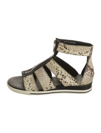 Marc by Marc Jacobs Snakeskin Animal Print Gladiator Sandals