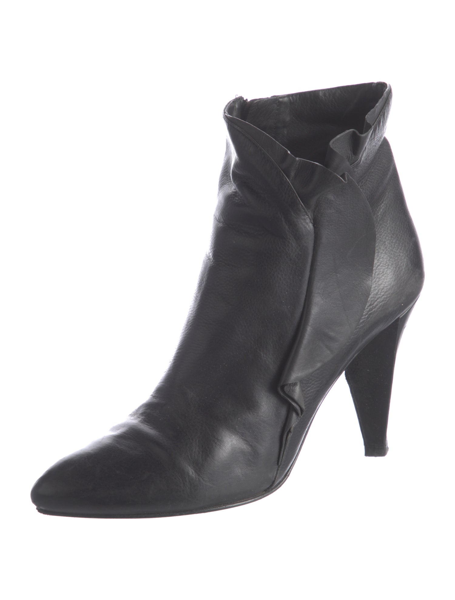 Marc by Marc Jacobs Leather Ruffle Embellishment Boots