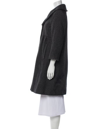 Marc by Marc Jacobs Wool Plaid Print Peacoat