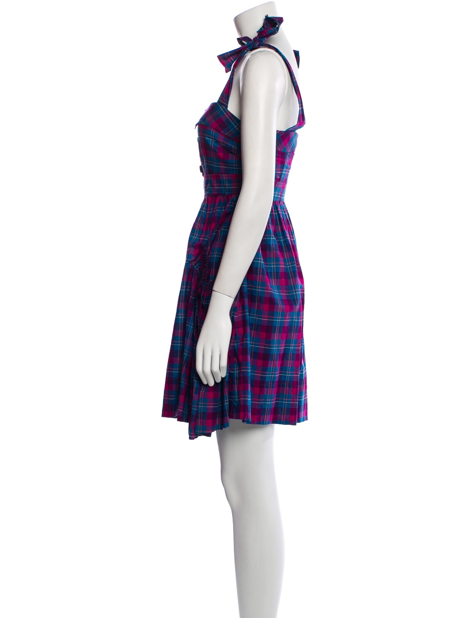 Marc by Marc Jacobs Plaid Print Mini Dress