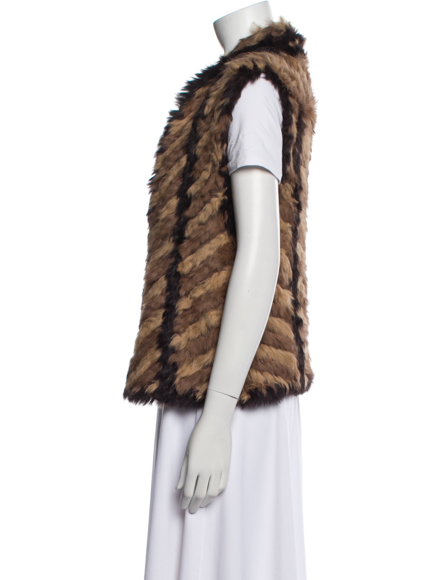 Marc by Marc Jacobs Wool Striped Fur Jacket