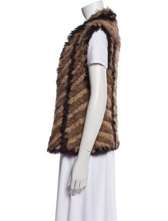 Marc by Marc Jacobs Wool Striped Fur Jacket