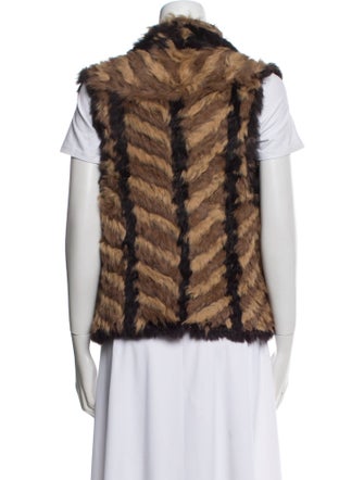 Marc by Marc Jacobs Wool Striped Fur Jacket