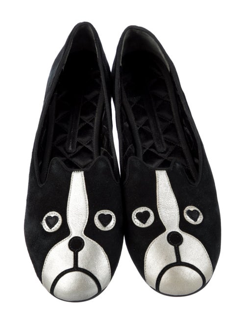 Marc by Marc Jacobs Suede Grosgrain Trim Ballet Flats