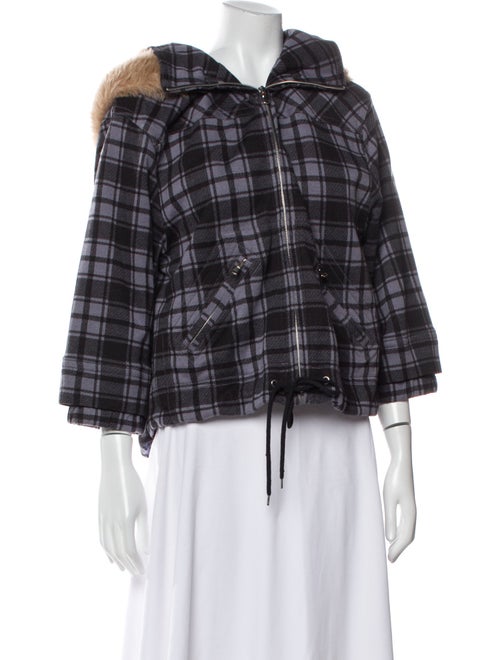 Marc by Marc Jacobs Silk Plaid Print Jacket