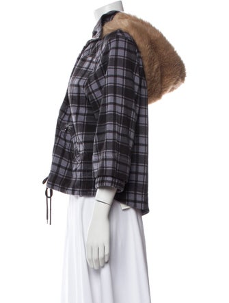 Marc by Marc Jacobs Silk Plaid Print Jacket