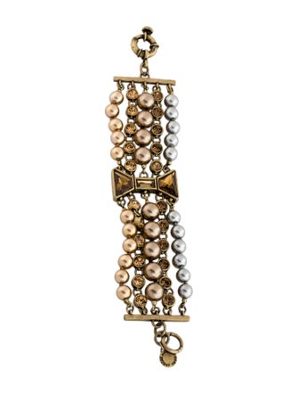 Marc by Marc Jacobs Crystal & Faux Pearl Multistrand Bracelet