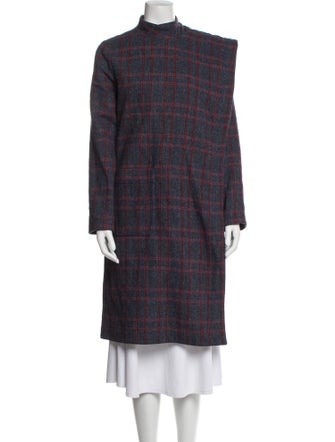 Marc by Marc Jacobs Wool Plaid Print Coat