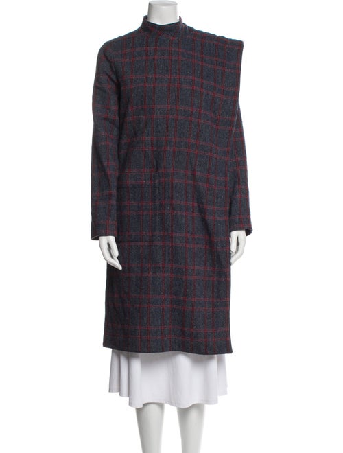 Marc by Marc Jacobs Wool Plaid Print Coat