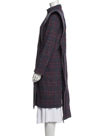 Marc by Marc Jacobs Wool Plaid Print Coat