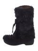 Marc by Marc Jacobs Faux Fur Striped Lace-Up Boots