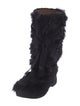 Marc by Marc Jacobs Faux Fur Striped Lace-Up Boots